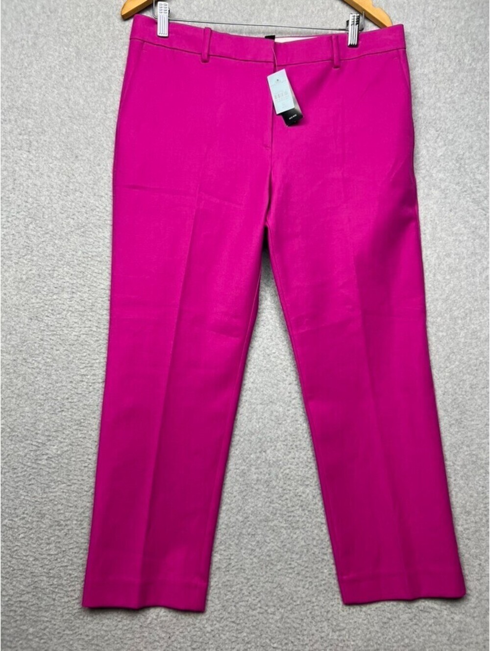 Ann Taylor Eva Crop Slacks Pants Womens Petite 12P Fuchsia Office City Colorful*